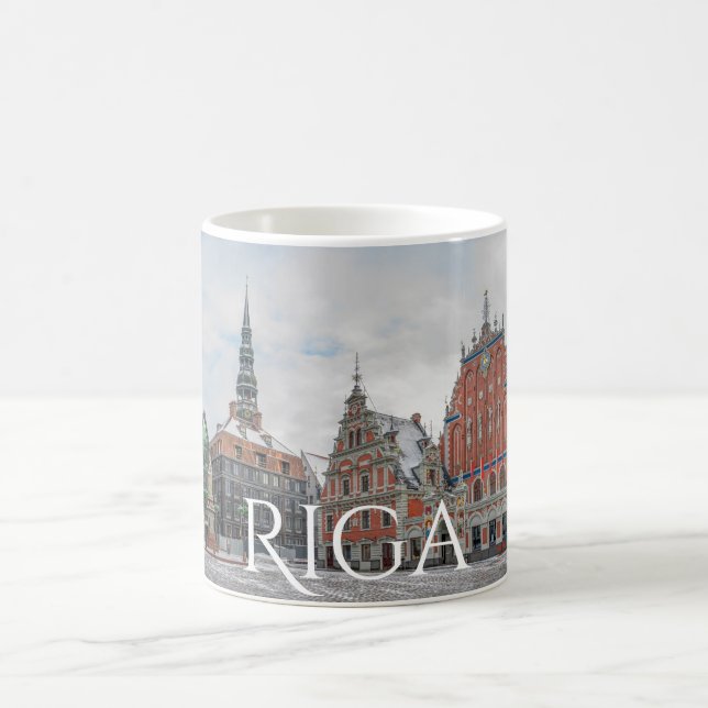 Noël à Riga Lettonie Café Mug (Centre)