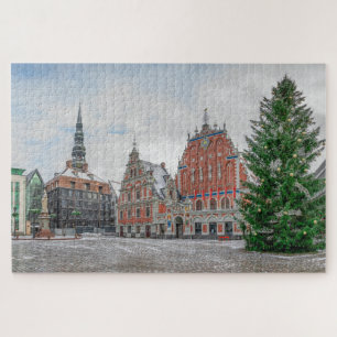 Noël à Riga Lettonie Jigsaw Puzzle