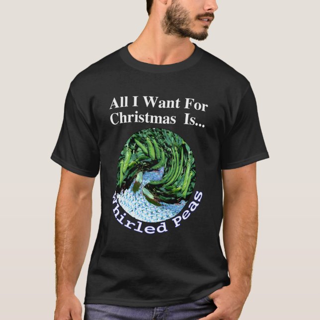 Noël a tourbillonné le T-shirt de pois (Devant)