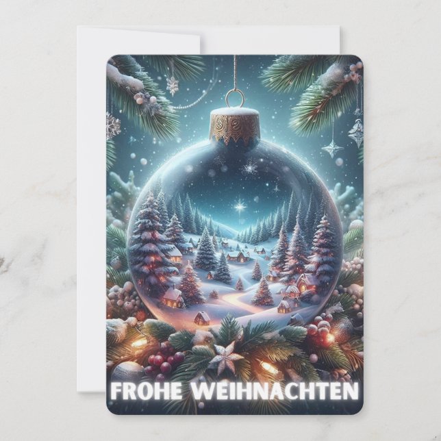Noël Allemagne Frohe Weihnachten Carte de vacances (Devant)