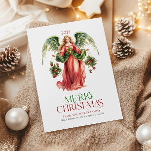 Noël Ange Typographie Carte de voeux de Noël
