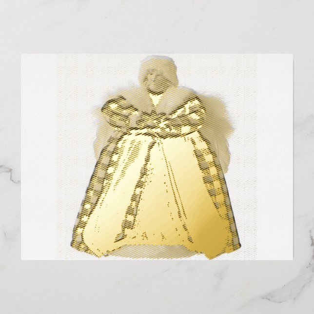 Noël Angel 6 Foil Carte postale (Recto)