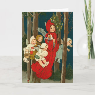 Noël Anges Vintage Carte de Noël