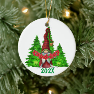 Noël Année Gnome Ornement en céramique