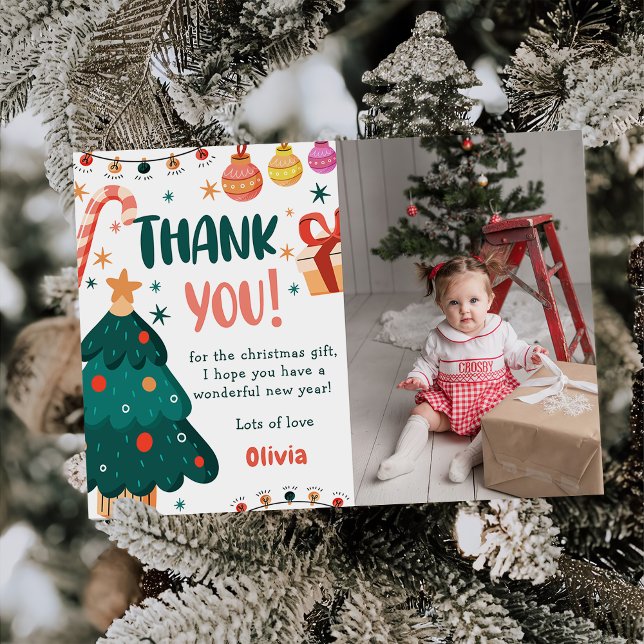 Noël Anniversaire Carte de remerciements photo (Créateur téléchargé)