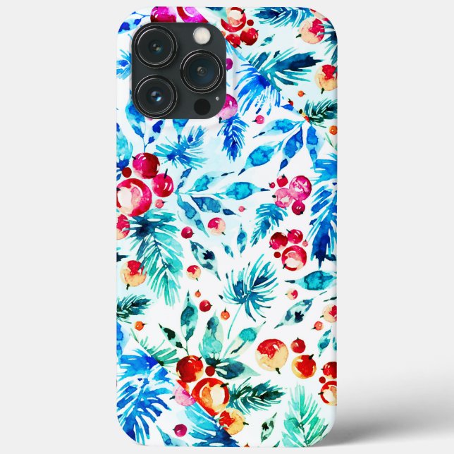 Noël Aquarelle Design Coque-Mate coque iphone (Verso)