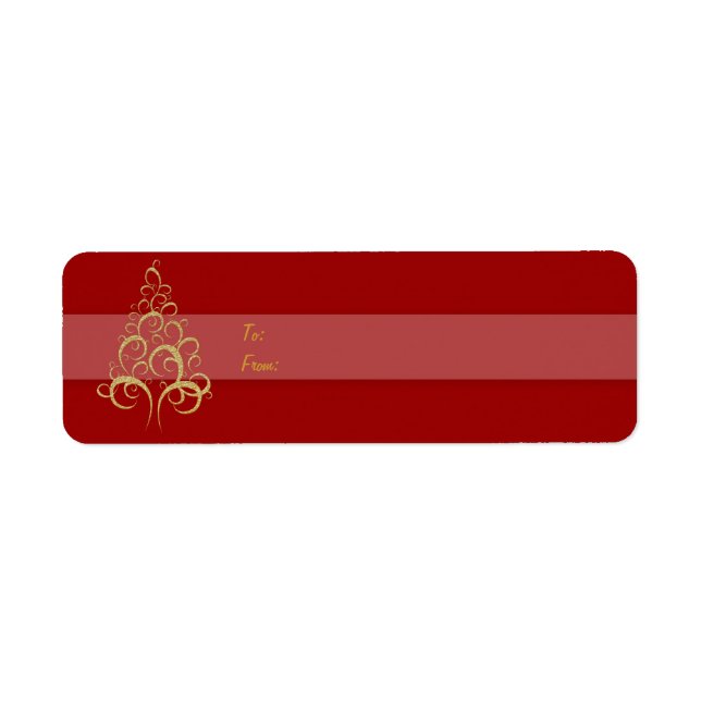 Noël arbre cadeau or rouge (Devant)