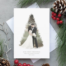 Noël Arbre de nouvelle mariée Carte photo de vacan