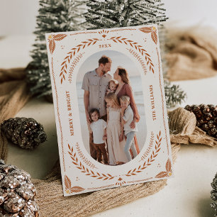 Noël Art folk Carte photo de vacances