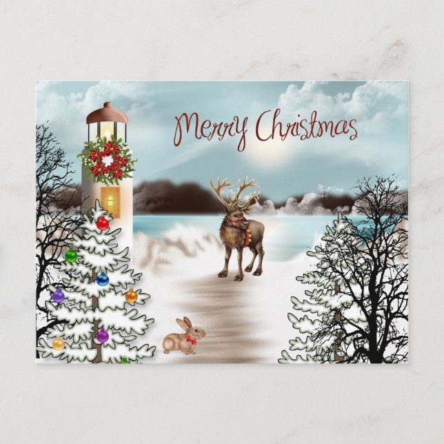 Noël au Carte photo du lac (Devant)