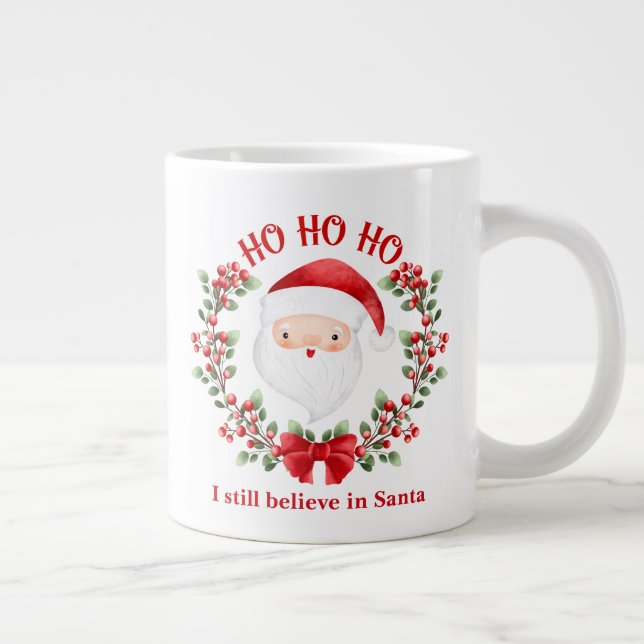 Noël au Père Noël Nom du texte Café Mug (Droite)