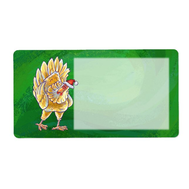 Noël au poulet sur gazon (Devant)