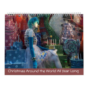 Noël autour du calendrier du monde tout au long de