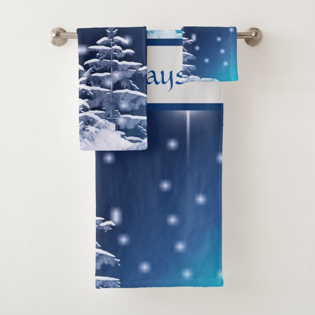Noël aux Merveilles d'hiver Bleu et Argent (En situation)