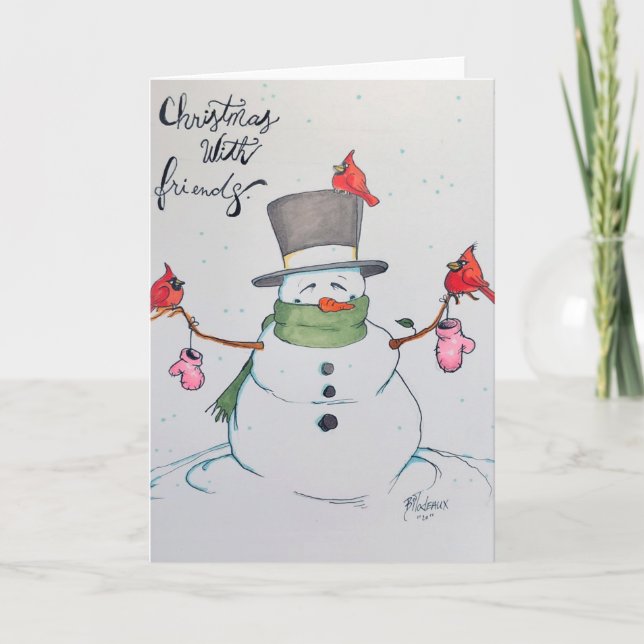 Noël avec carte d'amis (Devant)