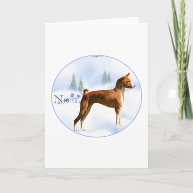 Noel Basenji Card (Front)
