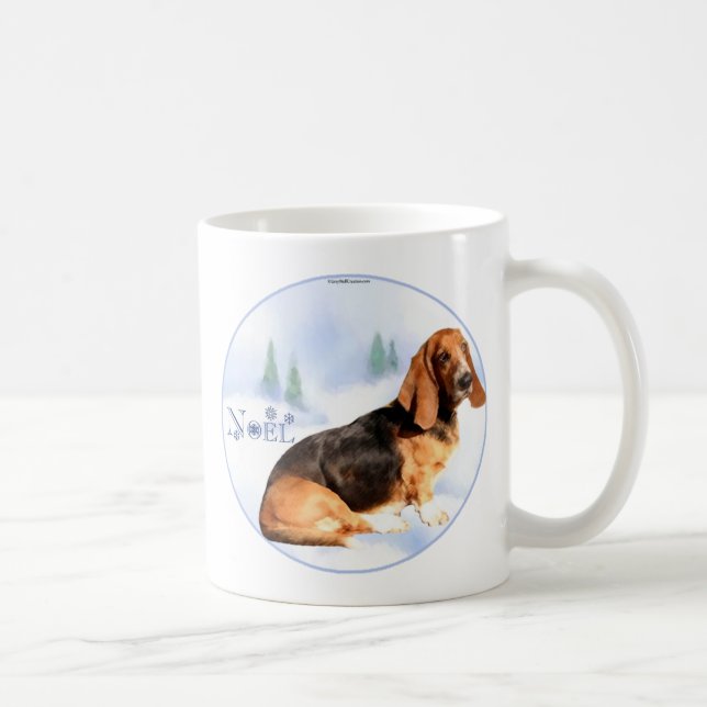 Noel Basset Hound Mug (Right)