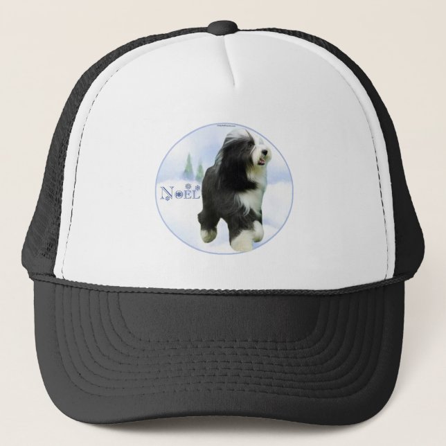 Noel Bearded Collie Trucker Hat (Front)