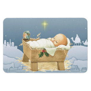 Noël Bébé Jésus Nativité 4 x 6 Magnet