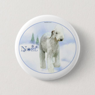 Noel Bedlington Terrier 2 Inch Round Button