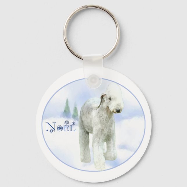 Noel Bedlington Terrier Keychain (Front)