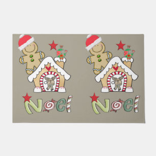 Noel, Beige Gingerbread Man Christmas Matt Doormat
