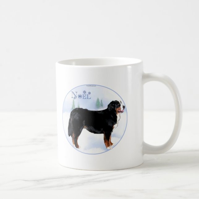Noel Bernese Mountain Dog Coffee Mug (Right)