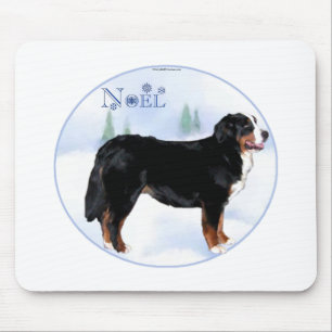 Noel Bernese Mountain Dog Mouse Pad