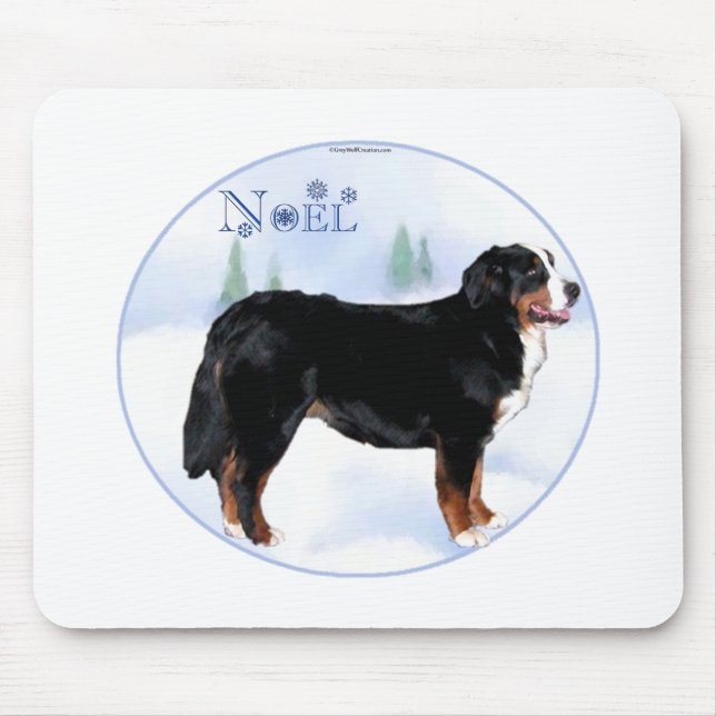 Noel Bernese Mountain Dog Mouse Pad (Front)