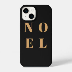 Noel Black and Gold Trendy Stylish Christmas iPhone 14 Case