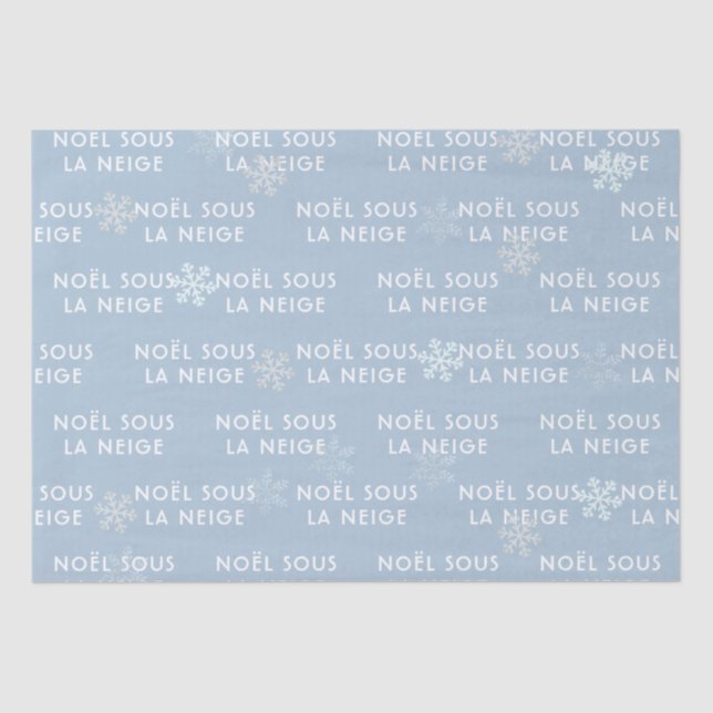 Noël blanc dans du papier de soie en Tissu françai (Recto)