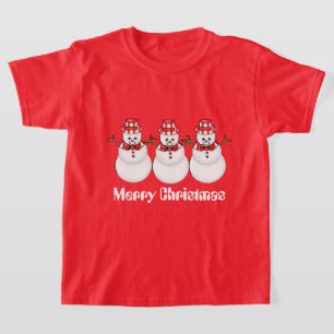 Noël bonhomme de neige enfants fun T-shirt vacance