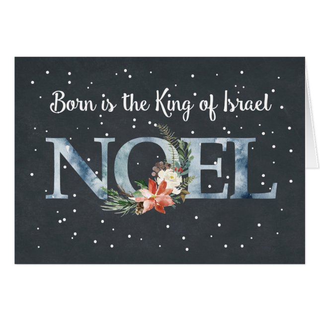 Noel Born est le roi Noël Poinsettia Noir (Devant horizontal)