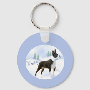 Noel Boston Terrier Keychain