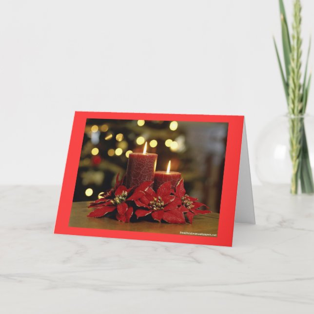 Noël Bougies Carte de Noël (Devant)