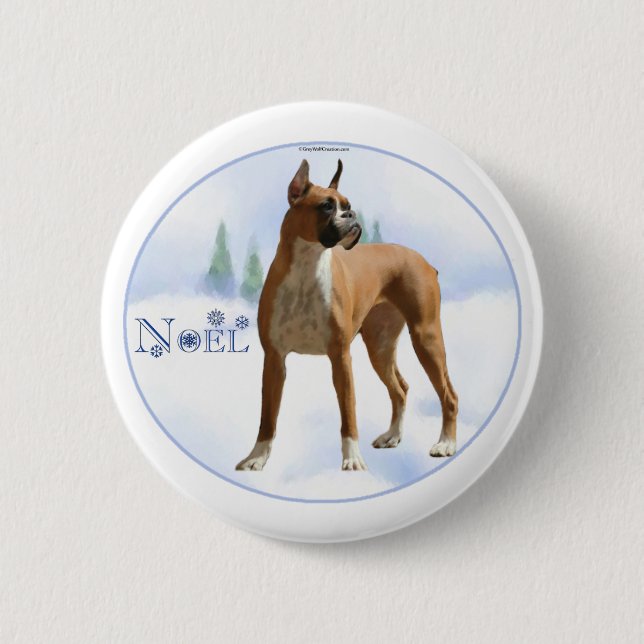 Noel Boxer 2 Inch Round Button (Front)