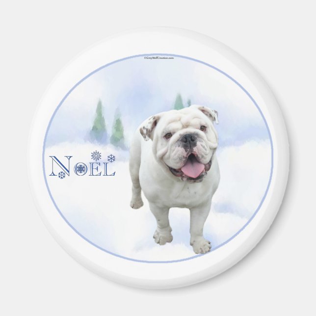 Noel Bulldog Magnet (Front)