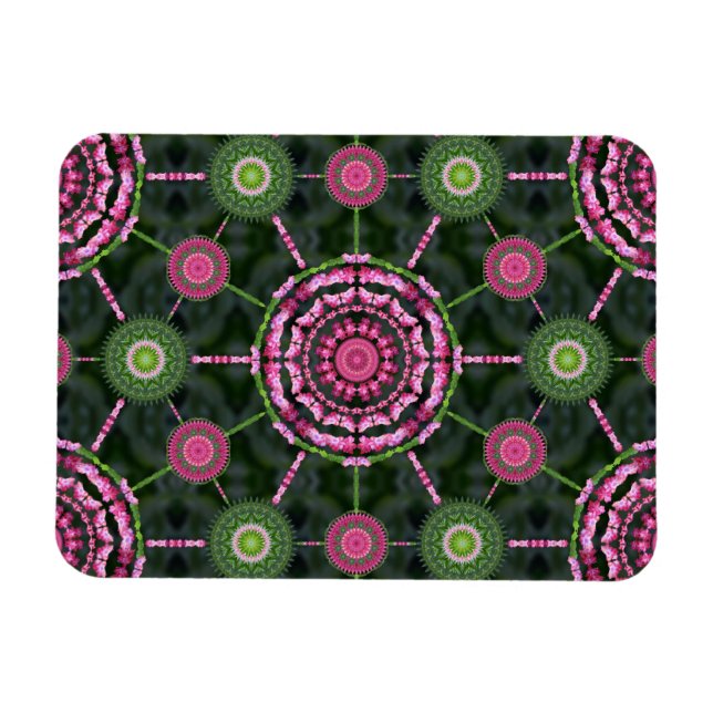 Noël Cactus Mandala Array Magnet de Noël (Horizontal)