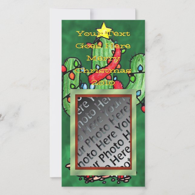 Noël Carte photo Cactus (Devant)