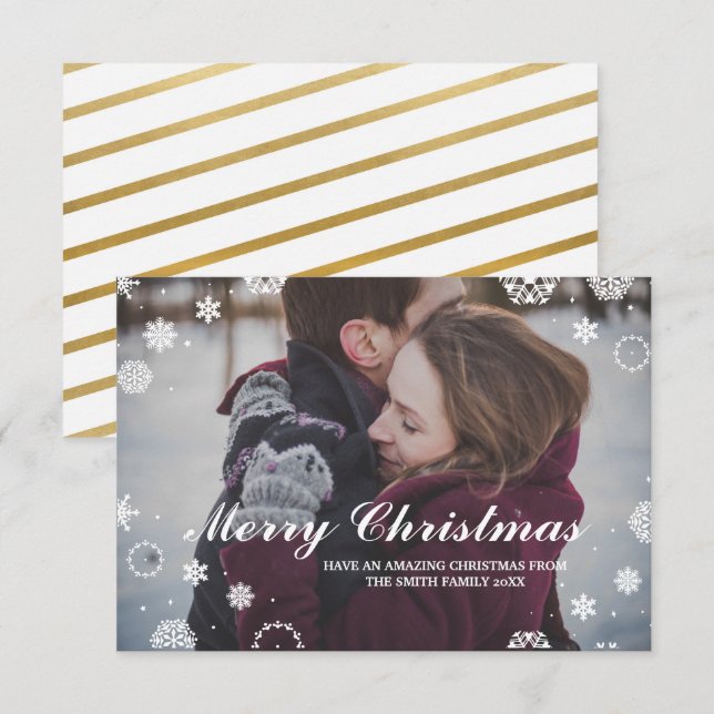 Noël Carte photo Noël (Devant / Derrière)