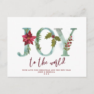 Noël carte postale joie au monde