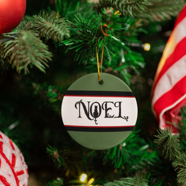 Noel Cat Photo Holiday Ornament (Creator Uploaded)
