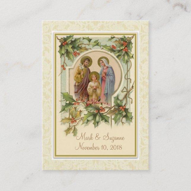 Noël catholique épousant la carte sainte de (Devant)