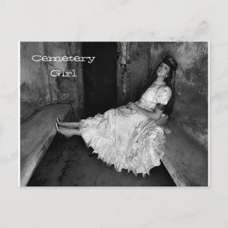 Noel - Cemetery Girl Holiday Postcard
