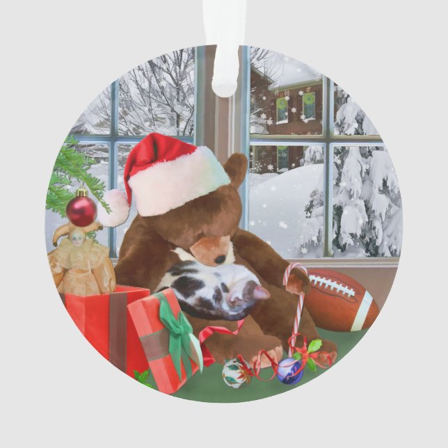 Noël, chat de sommeil, ours de nounours (dos)