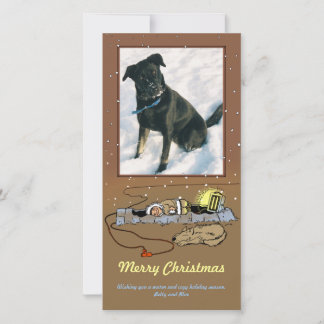 "Noël chaud et cosy" Carte photo