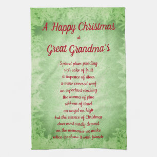 Noël chez Great Grand's House Serviettes de cuisin
