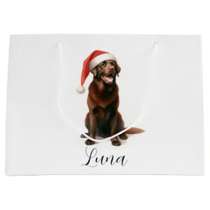 Noël Chocolat Labrador Chien Casquette Sac cadeau