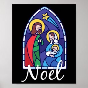 Noel - Christmas Advent Nativity Scene North Star  Poster