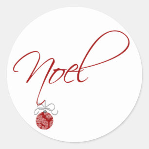 Noel Christmas Ball Customizable Holiday Stickers